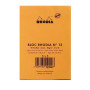 Bloc agrafé rhodia orange n°12 8,5x12cm 80f q.5x5 80g