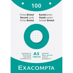 Etui 100f bristol blc 148x210 5x5 perf
