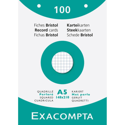 Etui 100f bristol blc 148x210 5x5 perf