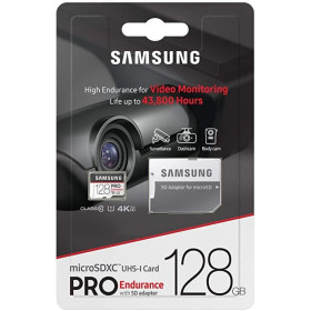 Carte microSD PRO Endurance 128 Go (avec adaptateur SD)