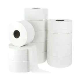 Lot de 12 papiers toilettes jumbo reyclés 8,5 x 35cm, 170m- 345600 ECOLABEL
