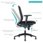 Fauteuil de bureau samcity  synchrone, soutien lombaire réglable / translation