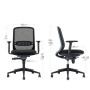 Fauteuil de bureau samcity  synchrone, soutien lombaire réglable / translation