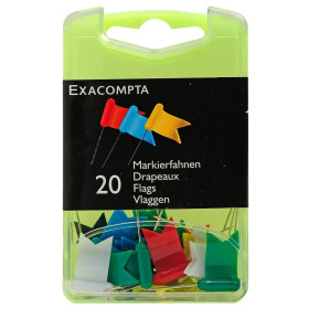BTE 20 EPINGLES DRAPEAUX ASS.