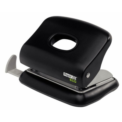 Perforateur de bureau en plastique ECO Rapid, Noir