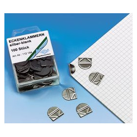 WEDO Paquet de 100 Coins de lettre, en métal brillant