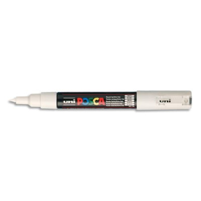 Uniball Posca Marqueur peinture à eau, encre à pigmentation Blanc, pointe extra