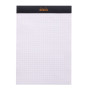 Bloc agrafé rhodia black n°16 14,8x21cm 80f q.5x5 80g