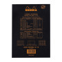 Bloc agrafé rhodia black n°16 14,8x21cm 80f q.5x5 80g