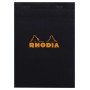 Bloc agrafé rhodia black n°16 14,8x21cm 80f q.5x5 80g