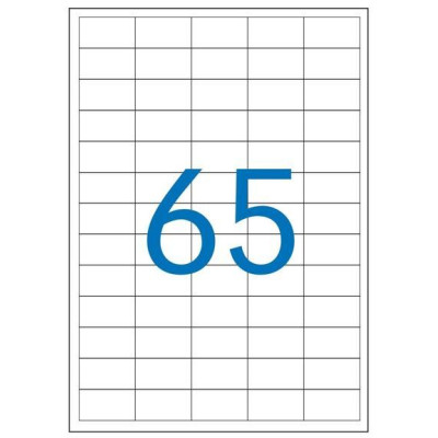 Boite 6500 etiquettes etibox 38x21.2