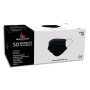 Boîte de 50 masques chirurgicaux auriol noirs 3 plis type iir. fabriqué en franc
