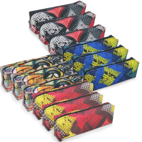 Trousse Fourre-tout 19 x 4,5 x 6 cm Textile Souple Motifs Assortis