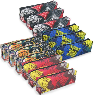 Trousse Fourre-tout 19 x 4,5 x 6 cm Textile Souple Motifs Assortis