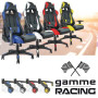 Fauteuil de bureau Gamer baquet RACING noir et bleu