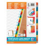 Intercalaires alphabetiques a4 20 positions mylar colore 170g assorti