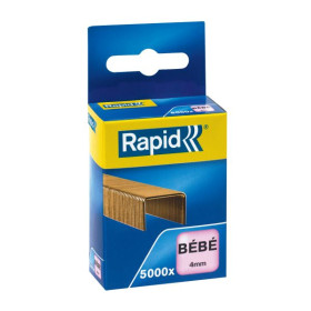 Agrafes bebe rapid, cuivre, boite de 5000