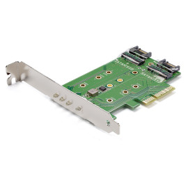 StarTech.com Adaptateur SSD M.2 NGFF à 3 ports - 1x M.2 PCIe (NVMe), 2x M.2 SATA