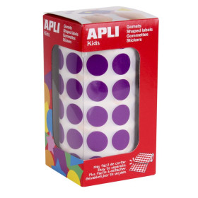 GOMMETTES ROND MAUVE 15 ROUL
