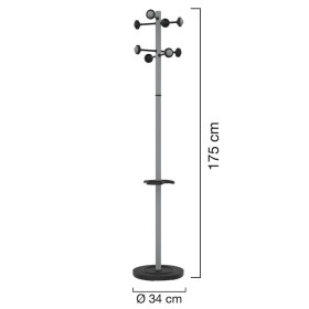Portemanteau accueil gris metal