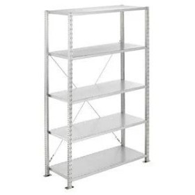 Rayonnage galva element suivant h2000 l1000  p400 2 pieds + 5 niveaux étagère 18