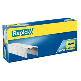 Agrafes standard 26/6 rapid, boite de 5000