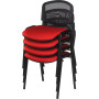 Chaise lena ass tissu dos filet noir