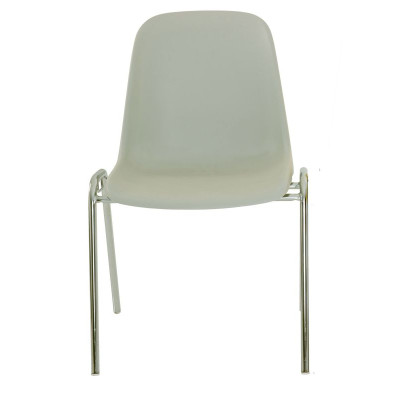 Chaise coque elena empilable, accrochable gris