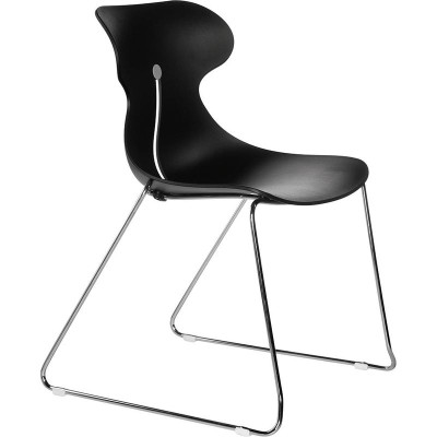 Chaise daryl polypro noir piet fil chrome