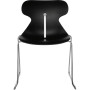 Chaise daryl polypro noir piet fil chrome