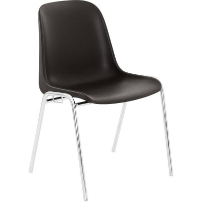 Chaise coque elena empilable, accrochable noir