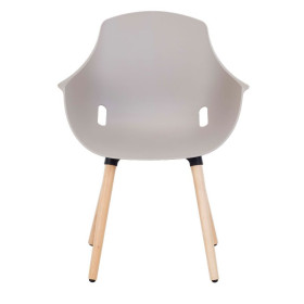 Chaise hema  coque polypro piet bois