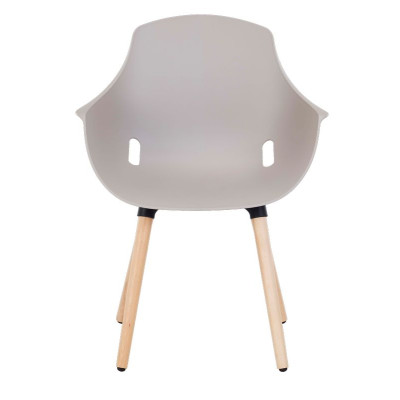 Chaise hema  coque polypro piet bois
