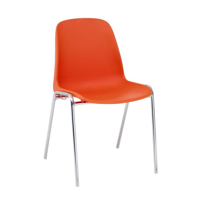 Chaise coque elena empilable, accrochable orange