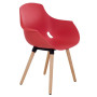 Chaise hema  coque polypro piet bois