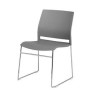 Chaise jill polypro gris - pietement fil chromé