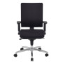 Fauteuil cadre hans ass tissu noir dos filet noir