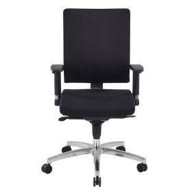 Fauteuil cadre hans ass tissu noir dos filet noir