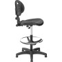 Tabouret leo ass et dos polyurethane noir