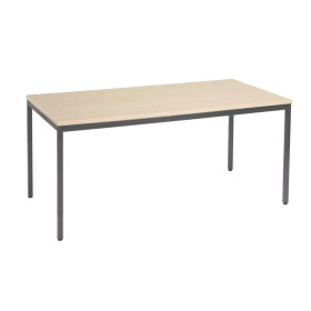 Table modulaire poly chene clair / anthracite 160 x 80cm