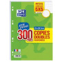 OxfordCopies doubles perforées, A4, quadrillé 5x5 avec marge 300 pages