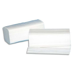 Cart 30 Paquets 100f 2plis pliées en W 22X35cm blanc H2 pur ouat ECOLABEL 730100