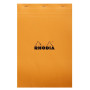 Bloc agrafé rhodia orange n°19 21x31,8cm 80f q.5x5 80g