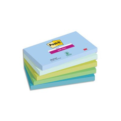 Post-it bloc-note adhésif super sticky notes, 127 x 76 mm  90f bp1235