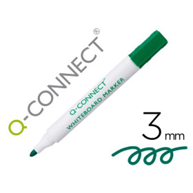 Marqueur q-connect tableau blanc effacable a sec pointe ogive vert 2 a 3 mm