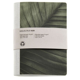 CARNET RECYCL AGRAFE 8º 28F LISSE FEUILOB