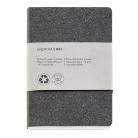 CARNET CUIR RECYC 8º 100F LISSE ANTRACIOB