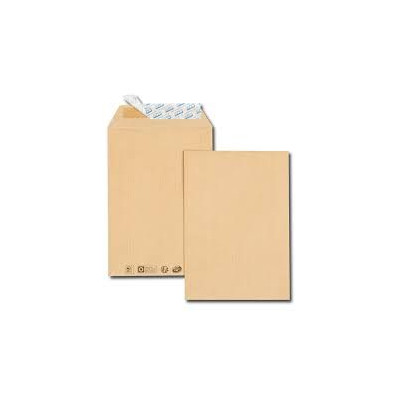 Boîte de 250 pochettes kraft brun c4 229x324 90 g/m² bande de protection