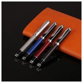 Stylo écriture à bille encre gel noir en fibre de carbone LI