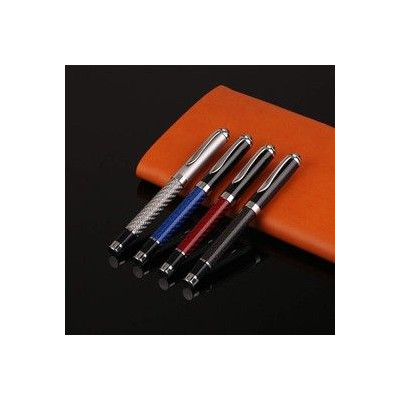 Stylo écriture à bille encre gel noir en fibre de carbone LI